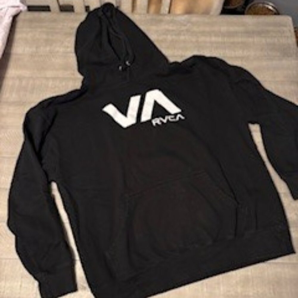 Men's VA RVCA Black Hoodie, X-Large